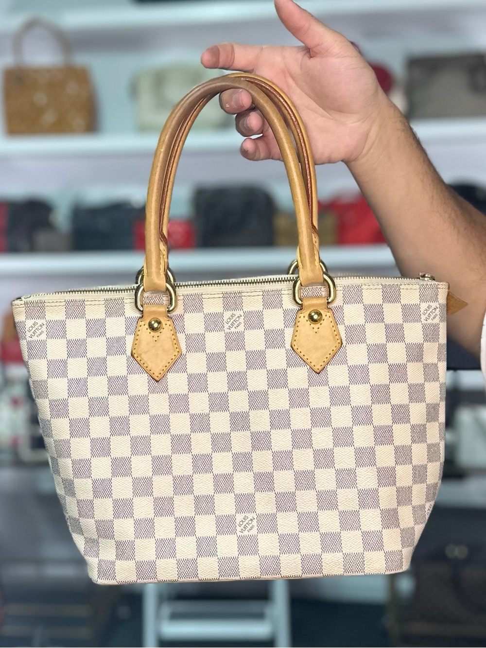 LV Damier Azur Zip Tote